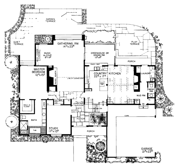House Design - Traditional Floor Plan - Main Floor Plan #72-765