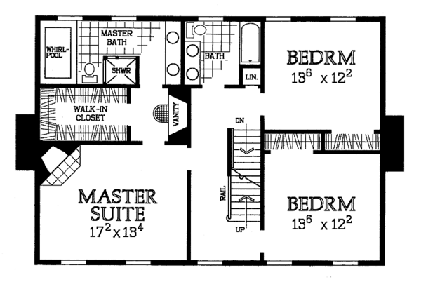 Home Plan - Country Floor Plan - Upper Floor Plan #72-974