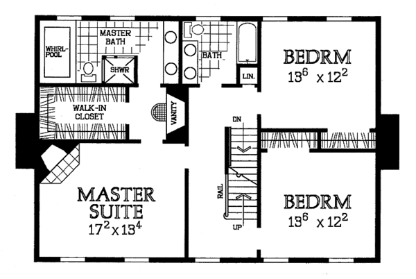 Architectural House Design - Country Floor Plan - Upper Floor Plan #72-974