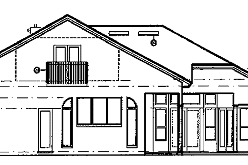 Home Plan - Exterior - Rear Elevation for Mediterranean House Plan #417-693 - 4 bed, 3 bath