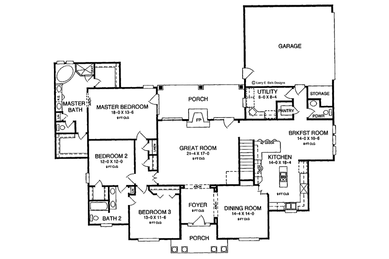 Dream House Plan - Floor Plan - Main Floor for European House Plan #952-115 - 5 bed, 3.5 bath