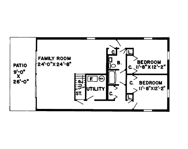 Bungalow Floor Plan - Lower Floor Plan #312-762