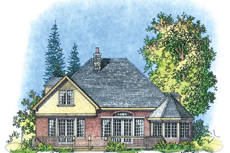 House Blueprint - Exterior - Rear Elevation 1 for Country House Plan #1016-104 - 3 bed, 2.5 bath