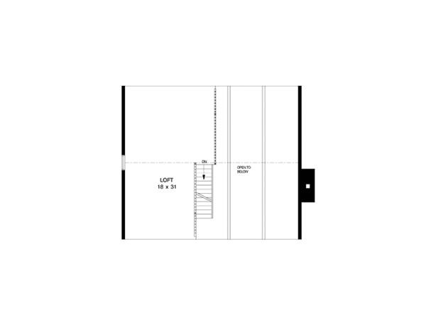 Dream House Plan - Cabin Floor Plan - Upper Floor Plan #964-4