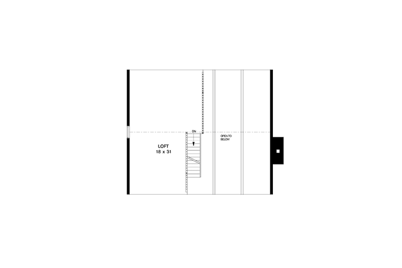 House Design - Floor Plan - Upper Floor for Cabin House Plan #964-4 - 1 bed, 1 bath
