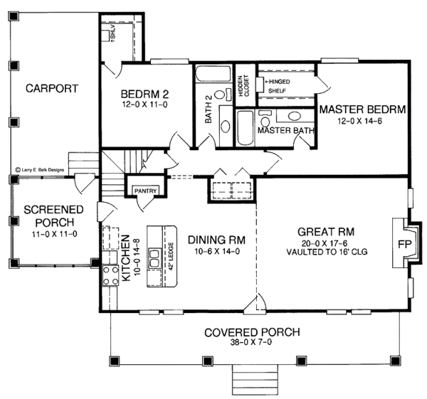 Dream House Plan - Craftsman Floor Plan - Main Floor Plan #952-245