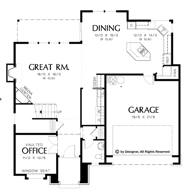 House Plan Design - Traditional Floor Plan - Main Floor Plan #48-815