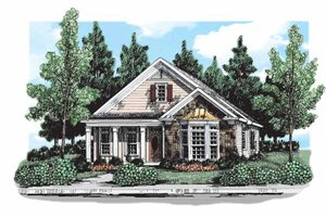 Country Exterior - Front Elevation Plan #927-296