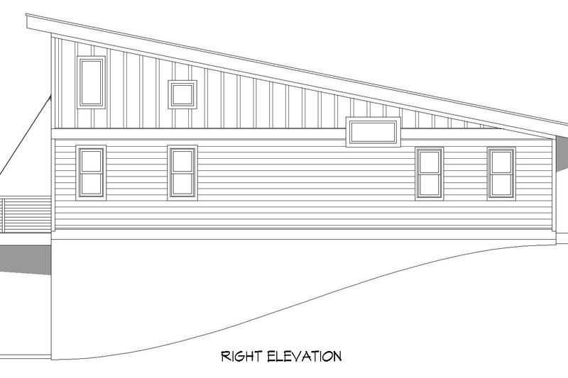 Home Plan - Exterior - Other Elevation 2 for Southern House Plan #932-888 - 2 bed, 2 bath
