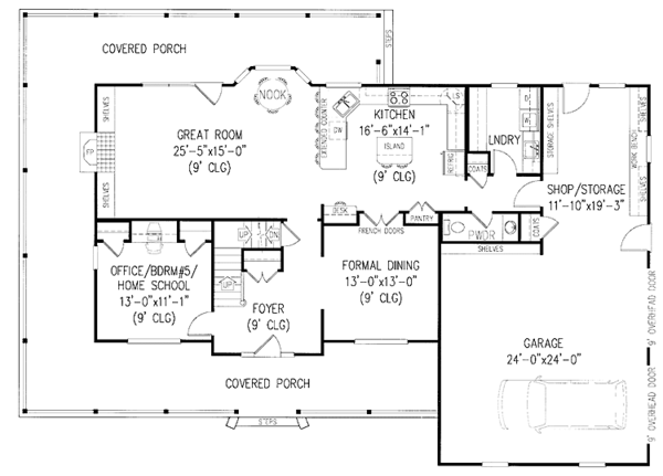 Architectural House Design - Victorian Floor Plan - Main Floor Plan #11-262