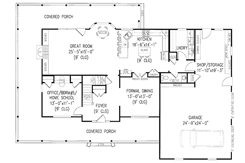 Home Plan - Floor Plan - Main Floor for Victorian House Plan #11-262 - 3 bed, 2.5 bath