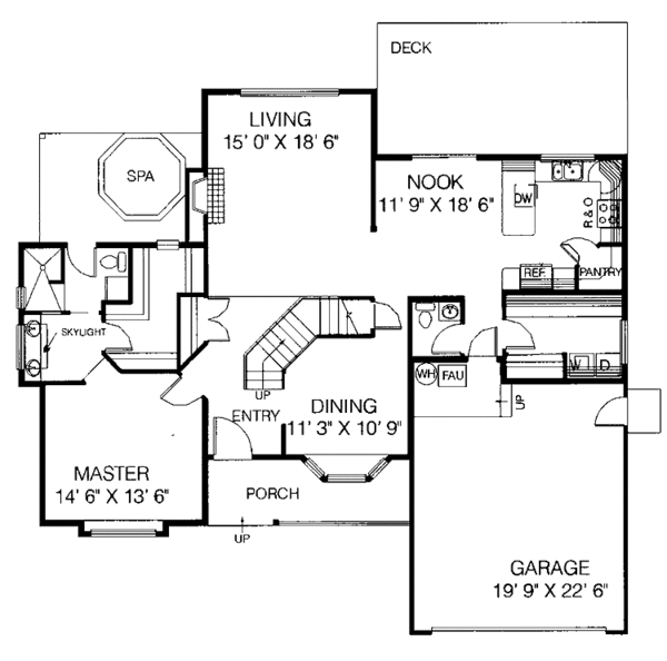 House Plan Design - Country Floor Plan - Main Floor Plan #60-803