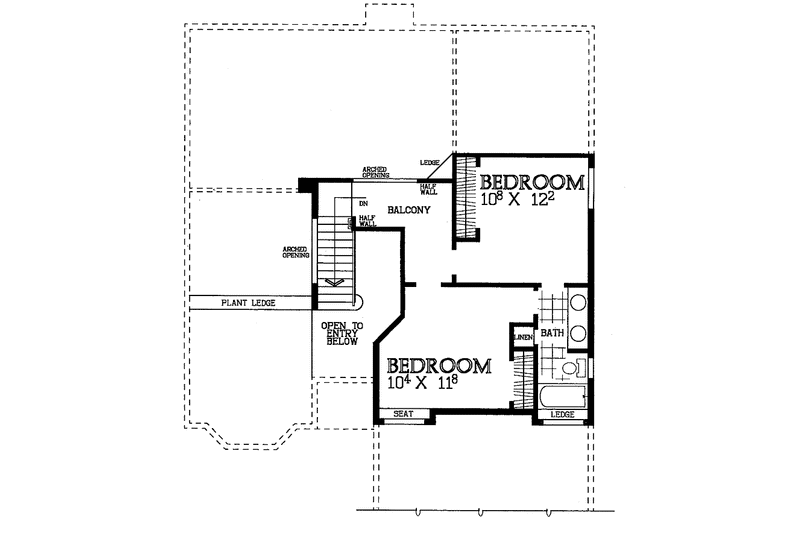 Dream House Plan - Floor Plan - Upper Floor for Traditional House Plan #72-929 - 3 bed, 2.5 bath