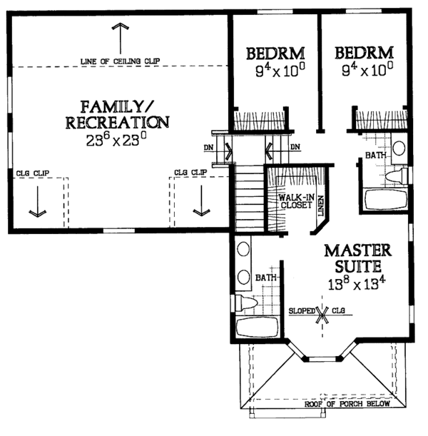 Dream House Plan - Country Floor Plan - Upper Floor Plan #72-1114