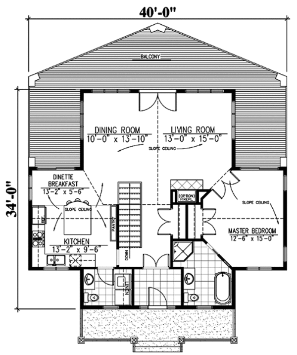 Contemporary Floor Plan - Main Floor Plan #138-224