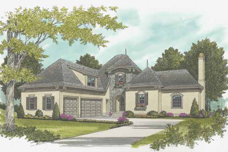 Dream House Plan - Country Exterior - Front Elevation Plan #413-901