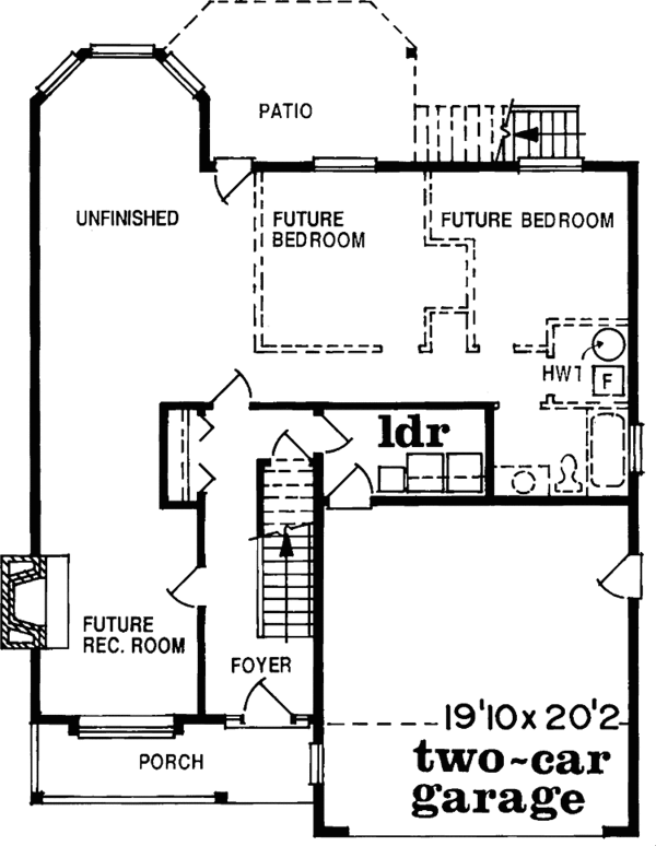 House Blueprint - Victorian Floor Plan - Lower Floor Plan #47-798