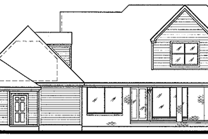 Architectural House Design - Exterior - Rear Elevation for Country House Plan #968-35 - 4 bed, 3.5 bath
