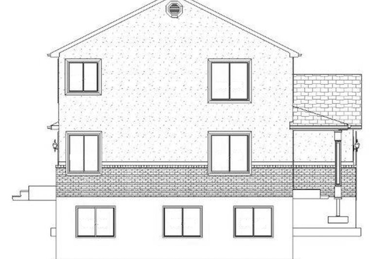House Design - Exterior - Other Elevation 1 for Traditional House Plan #1060-17 - 7 bed, 4 bath