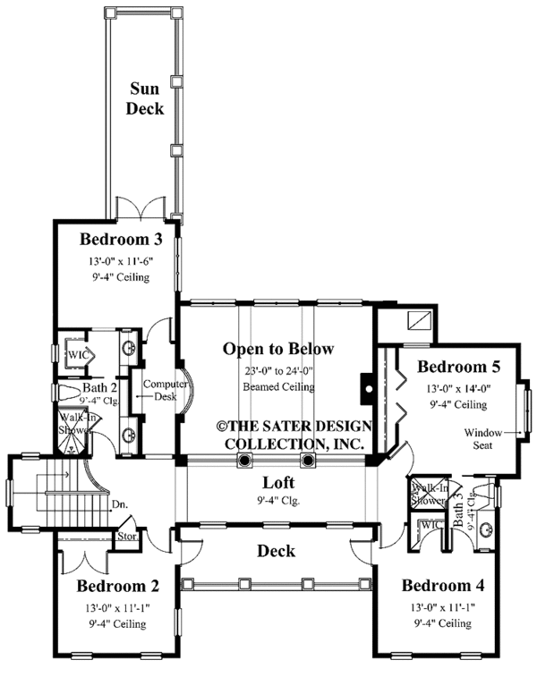 House Design - European Floor Plan - Upper Floor Plan #930-332