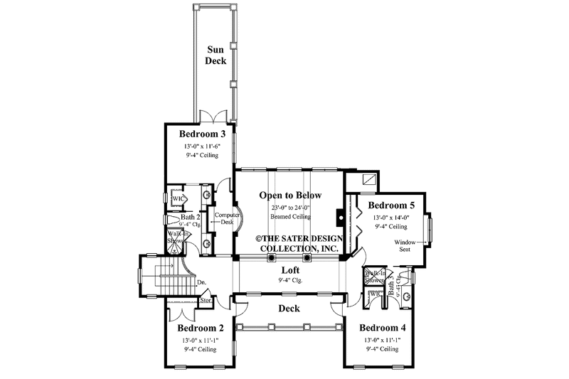 Home Plan - Floor Plan - Upper Floor for European House Plan #930-332 - 5 bed, 3.5 bath