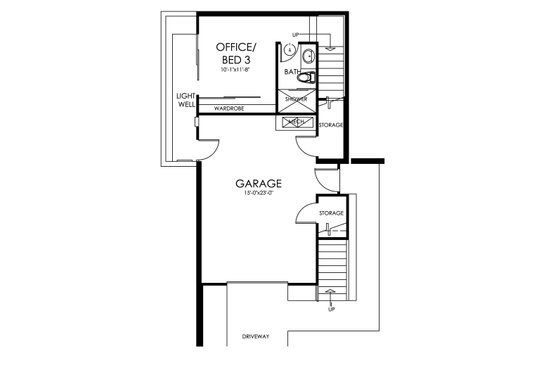 Floor Plan - Lower Floor for Traditional House Plan #484-13 - 3 bed, 3 bath