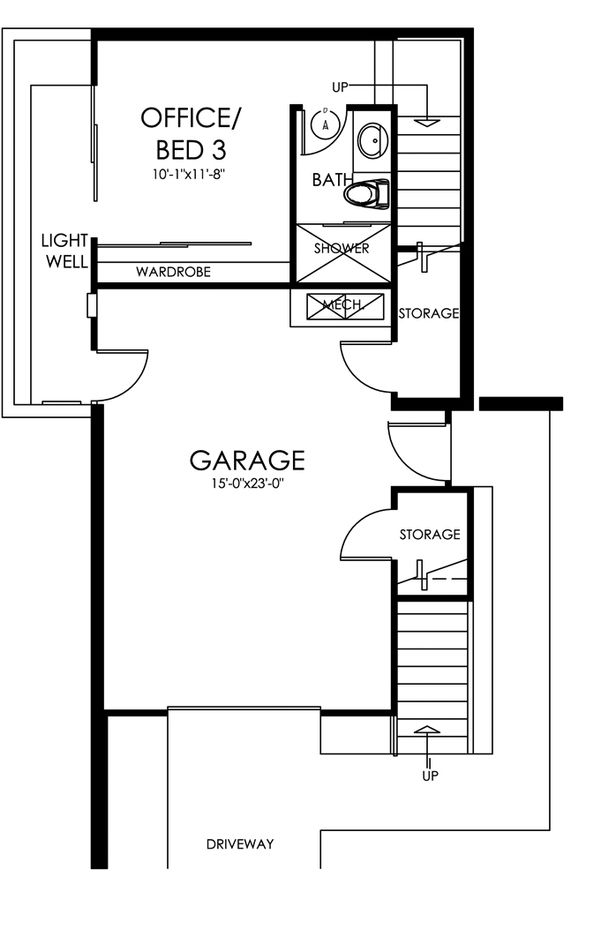 Architectural House Design - Traditional Floor Plan - Lower Floor Plan #484-13