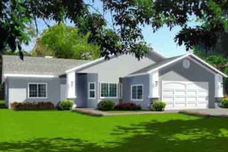House Blueprint - Colonial Exterior - Front Elevation Plan #1-1376