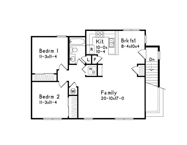 House Design - Traditional Floor Plan - Upper Floor Plan #22-403