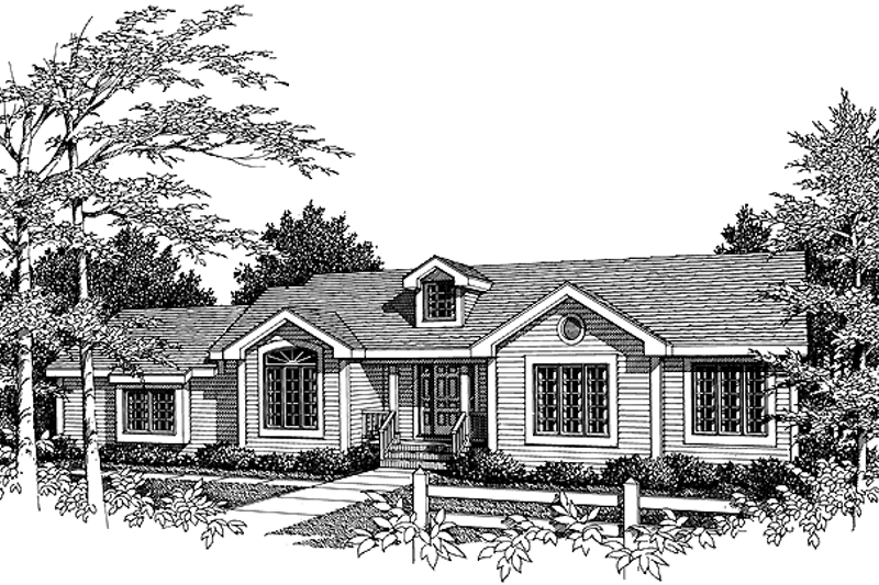 Dream House Plan - Ranch Exterior - Front Elevation Plan #456-70