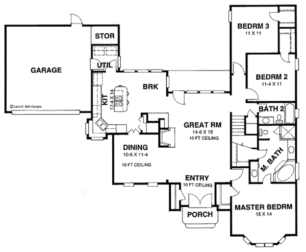 Dream House Plan - Traditional Floor Plan - Main Floor Plan #952-58