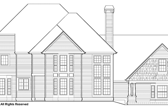 Exterior - Rear Elevation for Craftsman House Plan #48-733 - 3 bed, 3.5 bath