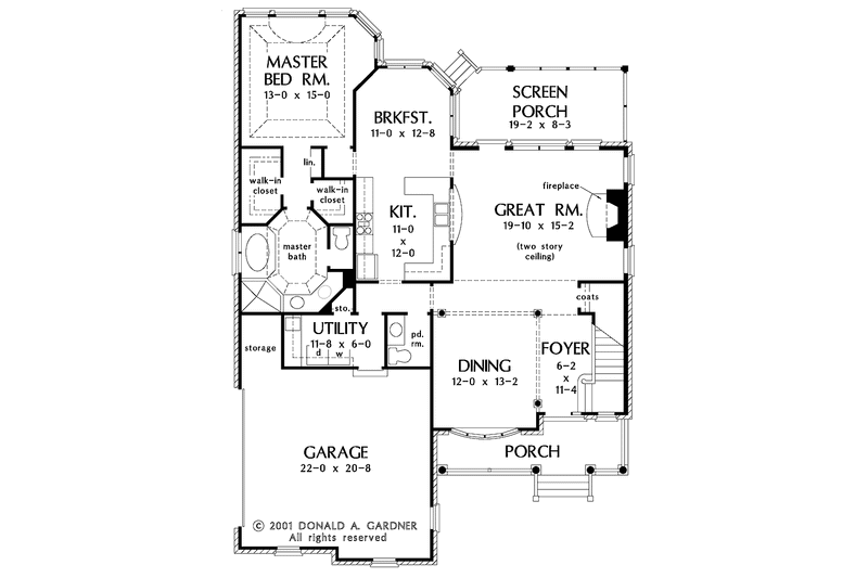 Home Plan - Floor Plan - Main Floor for Country House Plan #929-657 - 3 bed, 2.5 bath