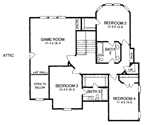 Dream House Plan - Mediterranean Floor Plan - Upper Floor Plan #952-143