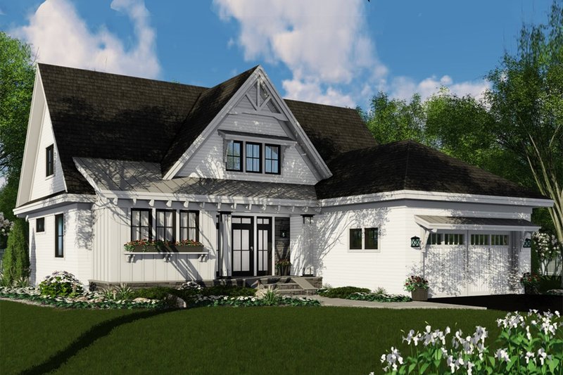 Dream House Plan - Farmhouse Exterior - Front Elevation Plan #51-1146