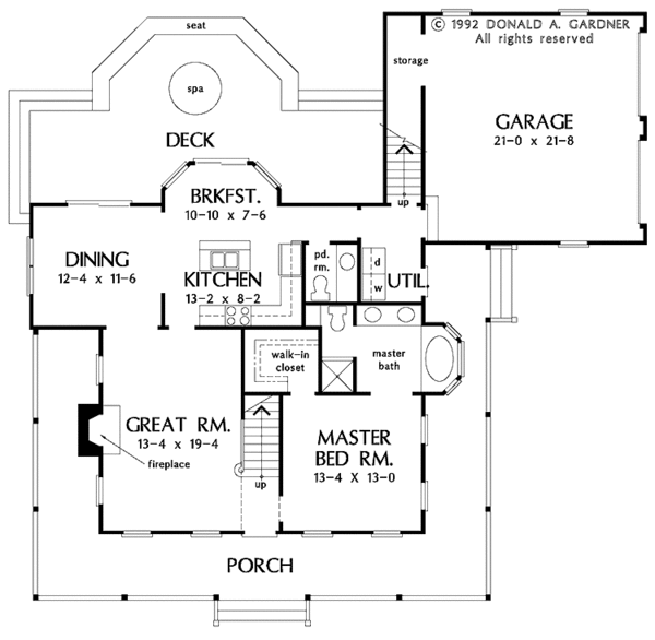 Dream House Plan - Country Floor Plan - Main Floor Plan #929-136