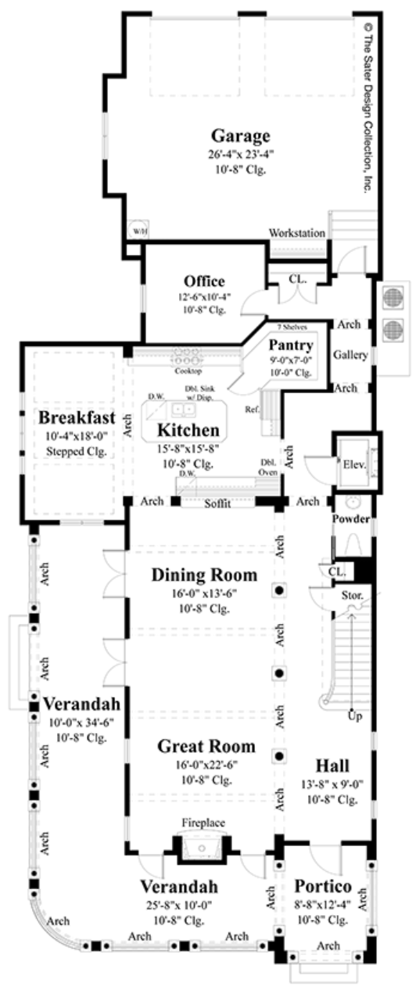 Classical Floor Plan - Main Floor Plan #930-460