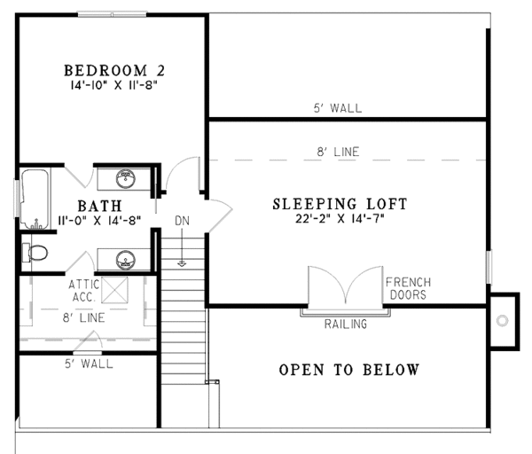 Home Plan - Country Floor Plan - Upper Floor Plan #17-3240