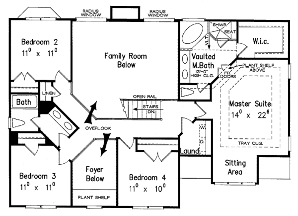 Home Plan - Colonial Floor Plan - Upper Floor Plan #927-470