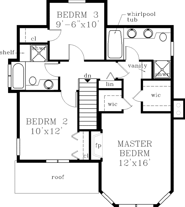 House Plan Design - Victorian Floor Plan - Upper Floor Plan #3-128