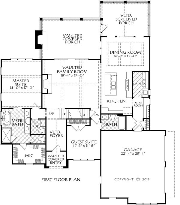 Farmhouse Floor Plan - Main Floor Plan #927-1001