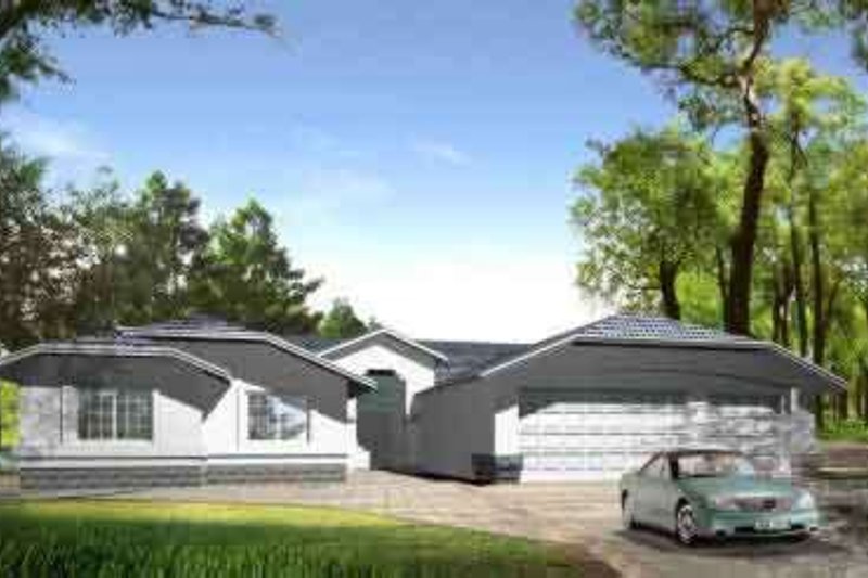 Dream House Plan - Adobe / Southwestern Exterior - Front Elevation Plan #1-912