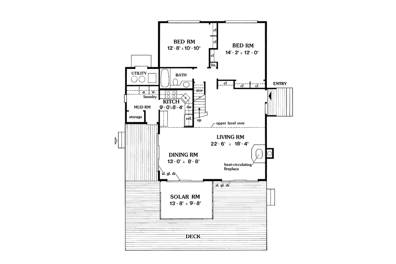 Dream House Plan - Floor Plan - Main Floor for Contemporary House Plan #456-82 - 3 bed, 2 bath