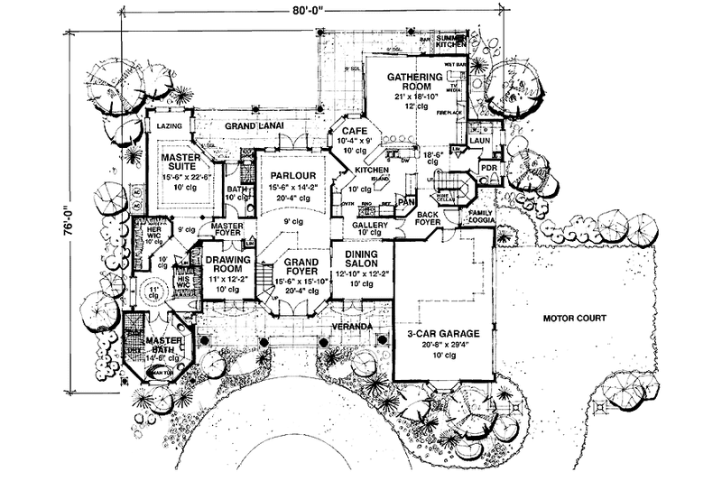 Dream House Plan - Floor Plan - Main Floor for Country House Plan #1007-24 - 4 bed, 5.5 bath