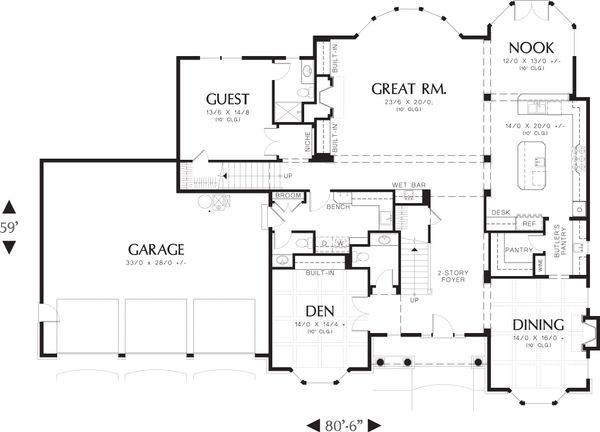 Home Plan - Traditional Floor Plan - Main Floor Plan #48-621