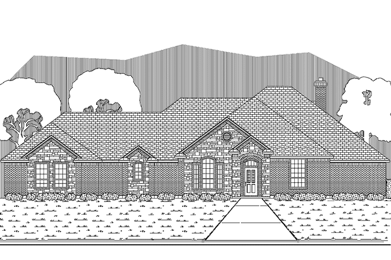Home Plan - Exterior - Front Elevation 3 for Traditional House Plan #84-729 - 4 bed, 3 bath