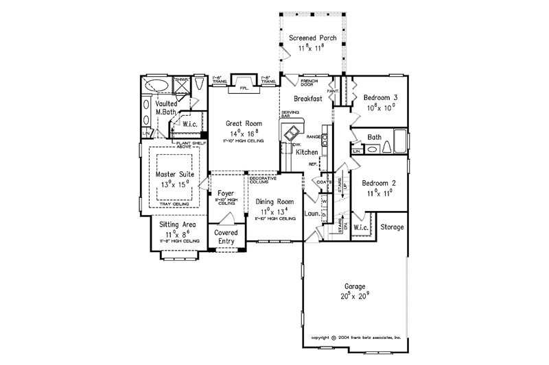 Home Plan - Floor Plan - Main Floor for Country House Plan #927-315 - 3 bed, 2 bath