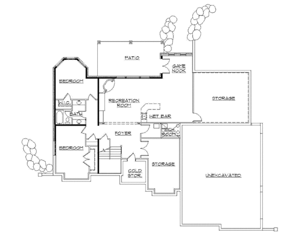 Dream House Plan - Country Floor Plan - Lower Floor Plan #945-67