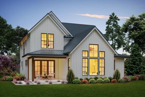 Exterior - Rear Elevation for Contemporary House Plan #48-987 - 3 bed, 2.5 bath