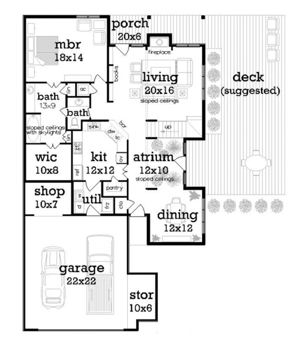 Dream House Plan - Traditional Floor Plan - Main Floor Plan #45-473